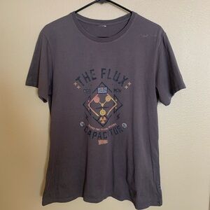 Men Back to the Future Flux Capacitor Gray Shirt Cotton Medium. Good Condition.